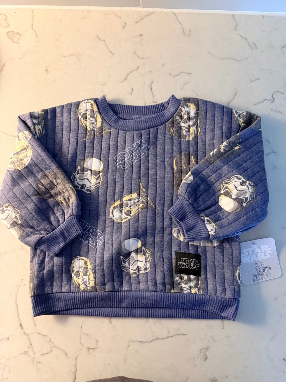 Star Wars Blue Quilted Stormtrooper Crewneck Sweater